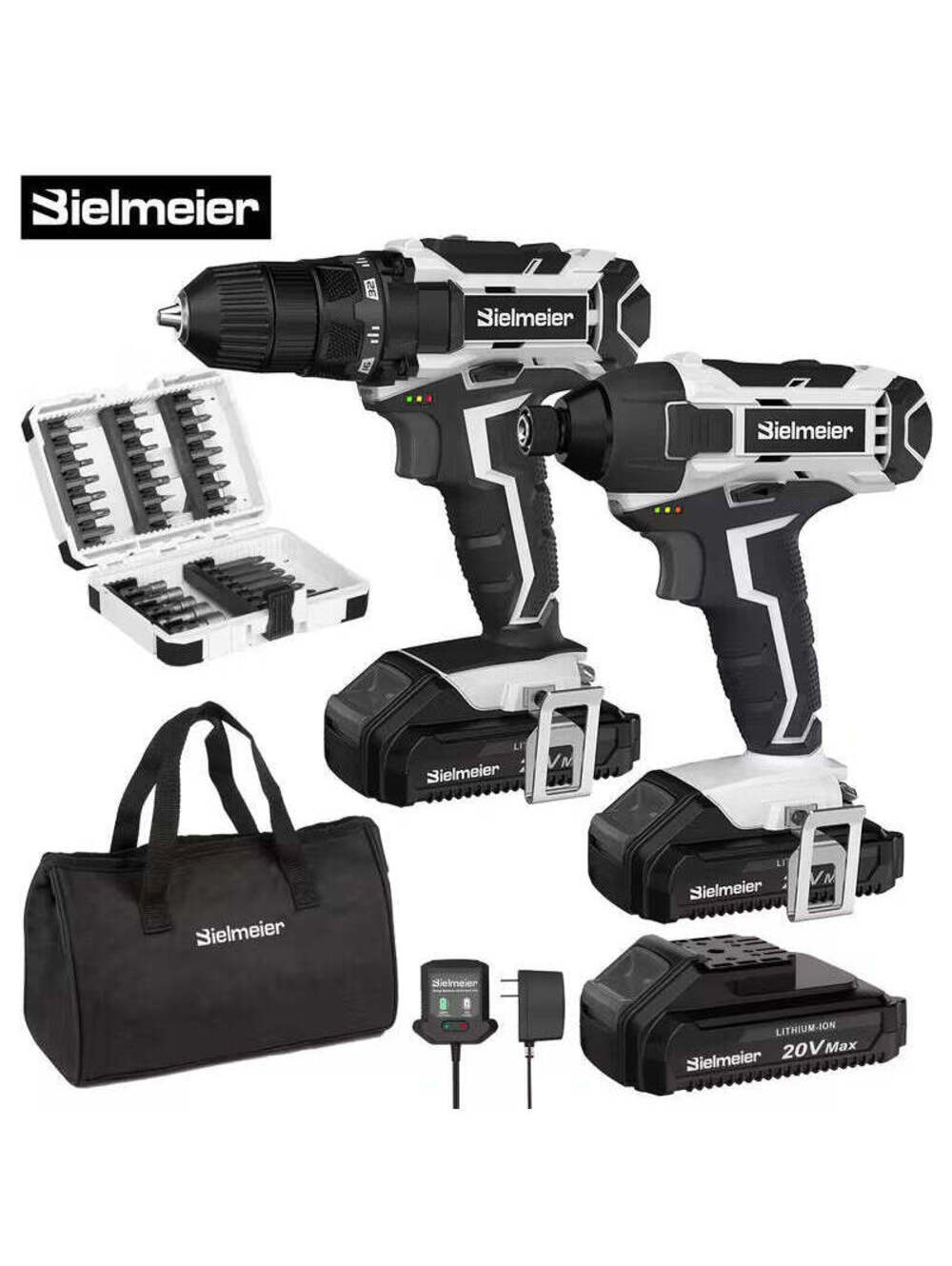 Bielmeier 20V 3/8" Drill & 1/4" Impact Driver Combo Kit